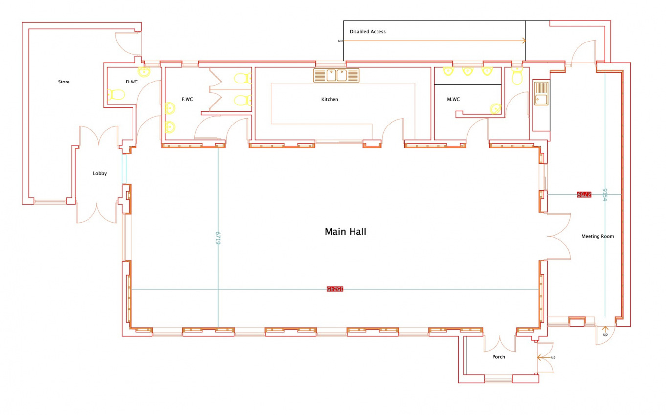 Village Hall Layout Plan